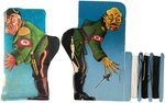 WORLD WAR II ANTI-AXIS HITLER, TOJO & MUSSOLINI PIN CUSHION & SEWING KIT PAIR.