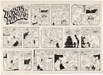 "DENNIS THE MENACE" 1974 SUNDAY PAGE ORIGINAL ART & MATCHING COLOR GUIDE.