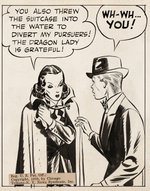 "TERRY AND THE PIRATES" 1939 DAILY STRIP ORIGINAL ART BY MILTON CANIFF FEATURING THE DRAGON LADY.