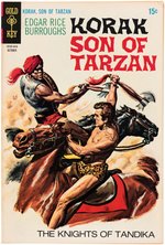 "KORAK SON OF TARZAN" #31 COMIC COVER ORIGINAL ART BY GEORGE WILSON FRAMED DISPLAY.