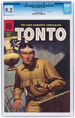 "LONE RANGER'S COMPANION TONTO" #24 COMIC COVER ORIGINAL ART BY DON SPAULDING & CGC 9.2 NM- COMIC.