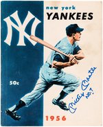 MICKEY MANTLE SIGNED 1956 NEW YORK YANKEES YEARBOOK.