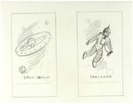 1950s SPACE HOT IRON TRANSFERS ART LOT.