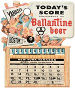 "BALLANTINE BEER" NEW YORK YANKEES SCORE DISPLAY ORIGINAL ART PROTOTYPE.