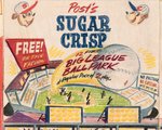"POST'S SUGAR CRISP BIG LEAGUE BASEBALL GAME" PREMIUM PROTOTYPE ORIGINAL ART LOT.
