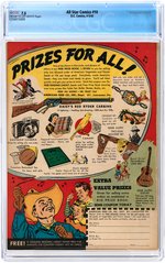 "ALL STAR COMICS" #10 APRIL-MAY 1942 CGC 7.5 VF-.