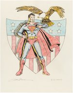 "SUPERMAN" #14 COVER IMAGE ORIGINAL ART BY SUPERMAN CREATOR JOE SHUSTER.