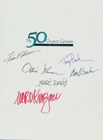 "THE 50 GREATEST CARTOONS" MULTI-SIGNED HARDCOVER BOOK.
