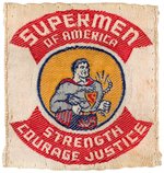 SUPERMAN "SUPERMEN OF AMERICA" RARE EARLY CLUB MEMBER'S PATCH.