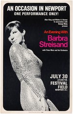 "AN EVENING WITH BARBRA STREISAND" 1966 CONCERT POSTER.