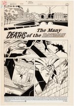 "BATMAN" #434 COMIC BOOK PAGE ORIGINAL ART BY JIM APARO.