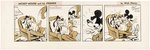 "MICKEY MOUSE AND HIS FRIENDS" 1958 DAILY COMIC STRIP ORIGINAL ART BY JULIUS SVENDSEN.