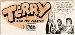 "TERRY AND THE PIRATES" 1945 SUNDAY PAGE ORIGINAL ART BY MILTON CANIFF.