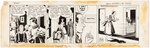 "TERRY AND THE PIRATES" 1940 DAILY STRIP ORIGINAL ART BY MILTON CANIFF.