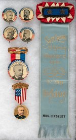 WAR OF 1898 GROUP INCLUDING DEWEY MIRROR BADGE AND RIBBON FOR VISIT TO MRS. SCHLEY.