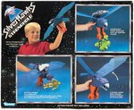 SILVERHAWKS STRONGHOLD ATTACK BIRD IN BOX AND CARDED FIGURE PAIR.
