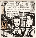 "TERRY AND THE PIRATES" 1945 DAILY STRIP ORIGINAL ART BY MILTON CANIFF.