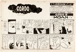 "GORDO" 1949 DAILY STRIP & 1957 SUNDAY PAGE ORIGINAL ART PAIR BY GUS ARRIOLA.