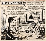 "STEVE CANYON" MAY 1955 DAILY STRIP ORIGINAL ART BY MILTON CANIFF.