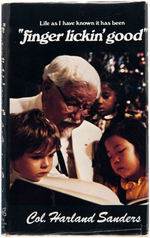 KENTUCKY FRIED CHICKEN FOUNDER COLONEL HARLAND SANDERS SIGNED "FINGER LICKIN' GOOD" BOOK.