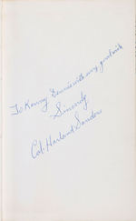 KENTUCKY FRIED CHICKEN FOUNDER COLONEL HARLAND SANDERS SIGNED "FINGER LICKIN' GOOD" BOOK.