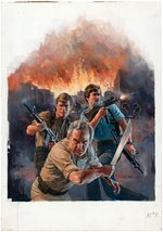 "ABLE TEAM - ARMY OF DEVILS" PAPERBACK COVER ORIGINAL ART BY GIL COHEN.