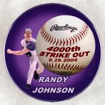 ARIZONA DIAMONDBACKS RANDY JOHNSON 4000TH STRIKE OUT BUTTON.
