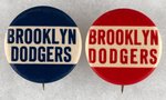 BROOKLYN DODGERS PLATE #'S 1-2 MUCHINSKY BOOK PHOTO EXAMPLE BUTTONS.