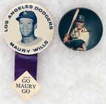 LOS ANGELES MAURY WILLS MUCHINSKY BOOK PHOTO EXAMPLE BUTTON W/ONE UNLISTED.