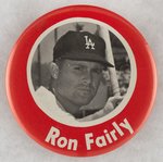 LOS ANGELES DODGERS 1966 RON FAIRLY BUTTON UNLISTED IN MUCHINSKY.