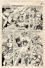 GENE COLAN "TALES OF SUSPENSE" #82 COMIC BOOK PAGE ORIGINAL ART FEATURING IRON MAN & TITANIUM MAN.