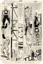 JOHN ROMITA JR. "AMAZING SPIDER-MAN" #247 COMIC BOOK PAGE ORIGINAL ART INKED BY JOHN ROMITA SR.