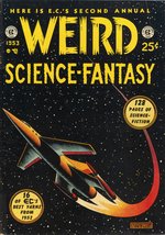 AL FELDSTEIN EC "WEIRD SCIENCE-FANTASY" ANNUAL #2 COMIC BOOK COVER RECREATION PAINTING.