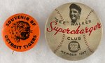 DETROIT TIGERS LOT OF TWO EARLY MUCHINSKY BOOK PHOTO EXAMPLE BUTTONS.