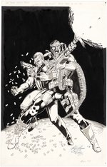"COMICS ARENA" #1 COVER ORIGINAL ART FEATURING THE PUNISHER BY HUGH HAYNES.