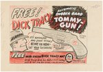"DICK TRACY RUBBER BAND TOMMY GUN" PREMIUM PROTOTYPE ORIGINAL ART PAIR.