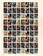 "SWIFT'S MEAT'S" SPACE TRADING CARDS UNCUT SHEET.