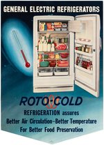 ALNICO/GENERAL ELECTRIC REFRIGERATORS ADVERTISING STANDEE/SIGN PAIR.