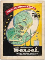 SERVEL REFRIGERATORS "MAGIC TRICKS" PREMIUM SIGN & BOOK PROTOTYPE ART LOT.