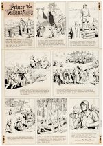 "PRINCE VALIANT IN THE DAYS OF KING ARTHUR" 1969 SUNDAY PAGE ORIGINAL ART BY HAL FOSTER.