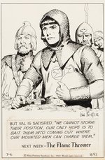 "PRINCE VALIANT IN THE DAYS OF KING ARTHUR" 1969 SUNDAY PAGE ORIGINAL ART BY HAL FOSTER.