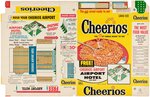 "CHEERIOS" FILE COPY CEREAL BOX FLAT WITH "CHEERIOS AIRPORT - AIRPORT HOTEL" CUT-OUT.