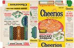 "CHEERIOS" FILE COPY CEREAL BOX FLAT WITH "CHEERIOS AIRPORT - MILITARY HANGAR" CUT-OUT.