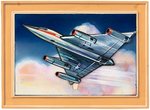 POST "JET FIGHTER CUT-OUTS" PREMIUM PROTOTYPE ORIGINAL ART LOT WITH CEREAL BOX FLAT.