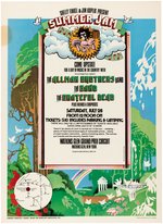 "SUMMER JAM" 1973 CONCERT POSTER FEATURING THE ALLMAN BROTHERS BAND & THE GRATEFUL DEAD.