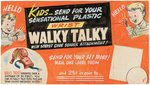 "WALKIE-TALKIE" PREMIUM SIGN PROTOTYPE ORIGINAL ART & NABISCO SHREDDED WHEAT CEREAL BOX WITH OFFER.