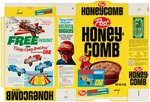POST "HONEY-COMB" FILE COPY CEREAL BOX FLAT WITH "CHITTY CHITTY BANG BANG CAR" OFFER.