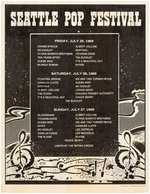 "SEATTLE POP FESTIVAL" 1969 CONCERT HANDBILL FEATURING LED ZEPPELIN & THE DOORS.