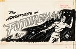 "THE ADVENTURES OF FUTUREMAN" PROTOTYPE COMIC BOOKLET ORIGINAL ART LOT.