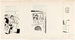 DICK TRACY FAMOUS ARTISTS SYNDICATE ORIGINAL ART MOCK AD CAMPAIGN LOT.